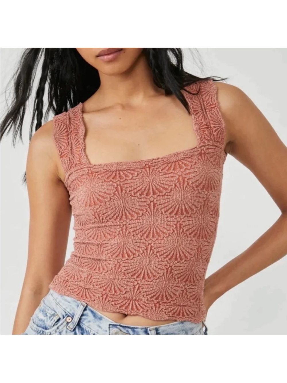 Free People Love Letter Cami Burnt Clay